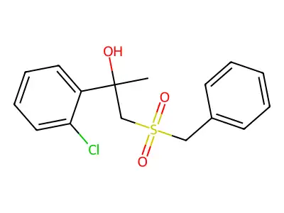 1-(Benzylsulfonyl)-2-(2-chlorophenyl)-2-propanol structure
