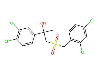 1-[(2,4-Dichlorobenzyl)sulfonyl]-2-(3,4-dichlorophenyl)-2-propanol structure