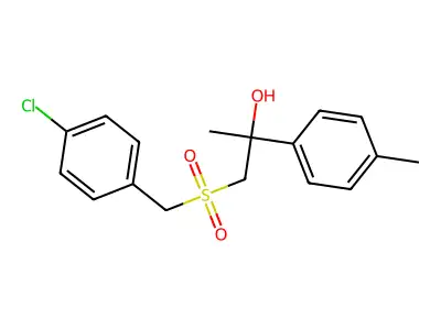 1-[(4-Chlorobenzyl)sulfonyl]-2-(4-methylphenyl)-2-propanol structure