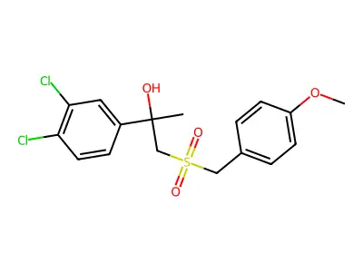 2-(3,4-Dichlorophenyl)-1-[(4-methoxybenzyl)sulfonyl]-2-propanol structure