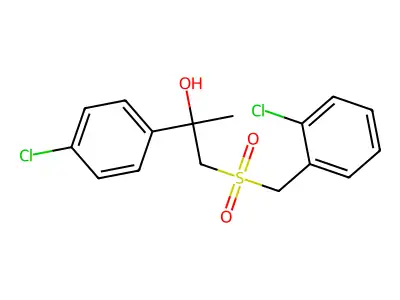 1-[(2-Chlorobenzyl)sulfonyl]-2-(4-chlorophenyl)-2-propanol structure