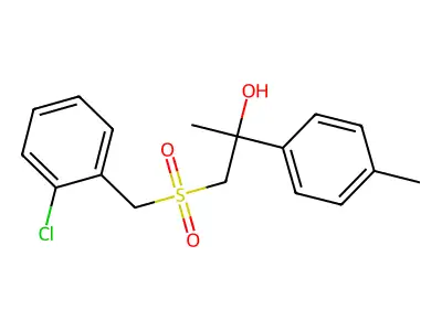 1-[(2-Chlorobenzyl)sulfonyl]-2-(4-methylphenyl)-2-propanol structure