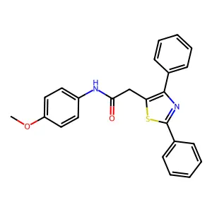 2-(2,4-diphenyl-1,3-thiazol-5-yl)-N-(4-methoxyphenyl)acetamide structure