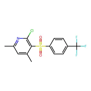 2-Chloro-4,6-dimethyl-3-pyridinyl 4-(trifluoromethyl)phenyl sulfone structure