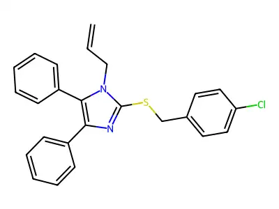 1-allyl-2-[(4-chlorobenzyl)sulfanyl]-4,5-diphenyl-1H-imidazole structure