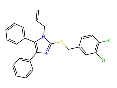 1-allyl-2-[(3,4-dichlorobenzyl)sulfanyl]-4,5-diphenyl-1H-imidazole structure