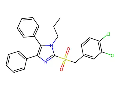 2-[(3,4-dichlorobenzyl)sulfonyl]-4,5-diphenyl-1-propyl-1H-imidazole structure