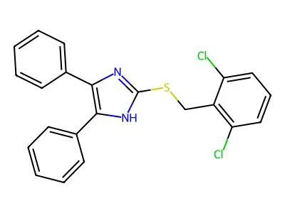 2-[(2,6-dichlorobenzyl)sulfanyl]-4,5-diphenyl-1H-imidazole structure