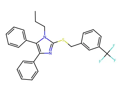 4,5-Diphenyl-1-propyl-2-[[3-(trifluoromethyl)phenyl]methylsulfanyl]imidazole structure