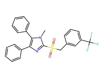 1-Methyl-4,5-diphenyl-2-[[3-(trifluoromethyl)phenyl]methylsulfonyl]imidazole structure