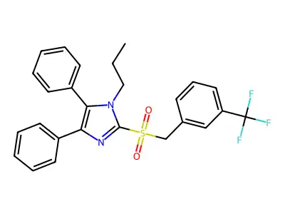 4,5-Diphenyl-1-propyl-2-[[3-(trifluoromethyl)phenyl]methylsulfonyl]imidazole structure
