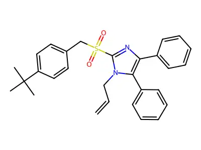 1-allyl-4,5-diphenyl-1H-imidazol-2-yl 4-(tert-butyl)benzyl sulfone structure
