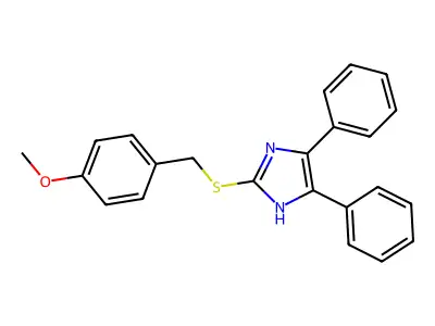 4-{[(4,5-diphenyl-1H-imidazol-2-yl)sulfanyl]methyl}phenyl methyl ether structure