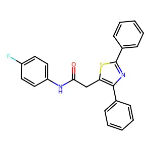 2-(2,4-diphenyl-1,3-thiazol-5-yl)-N-(4-fluorophenyl)acetamide structure