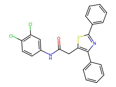 N-(3,4-dichlorophenyl)-2-(2,4-diphenyl-1,3-thiazol-5-yl)acetamide structure