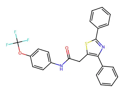 2-(2,4-diphenyl-1,3-thiazol-5-yl)-N-[4-(trifluoromethoxy)phenyl]acetamide structure