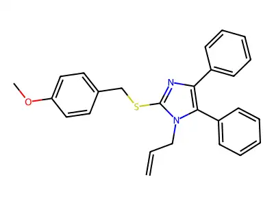 1-allyl-2-[(4-methoxybenzyl)sulfanyl]-4,5-diphenyl-1H-imidazole structure