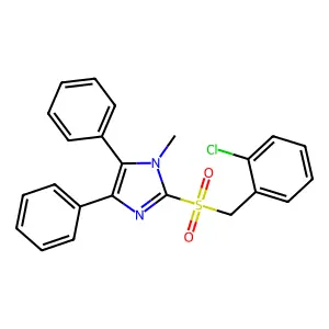 2-chlorobenzyl 1-methyl-4,5-diphenyl-1H-imidazol-2-yl sulfone structure