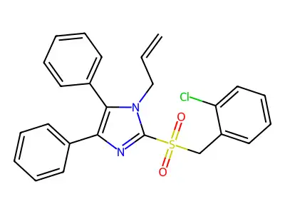 1-allyl-2-[(2-chlorobenzyl)sulfonyl]-4,5-diphenyl-1H-imidazole structure