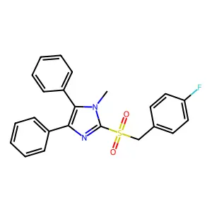 4-fluorobenzyl 1-methyl-4,5-diphenyl-1H-imidazol-2-yl sulfone structure