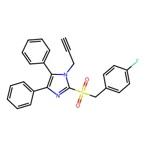 4,5-diphenyl-1-(2-propynyl)-1H-imidazol-2-yl 4-fluorobenzyl sulfone structure