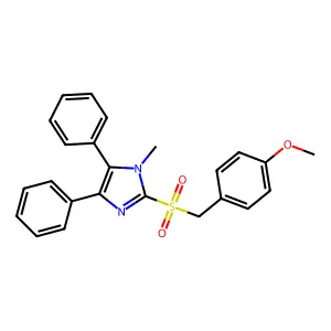 4-methoxybenzyl 1-methyl-4,5-diphenyl-1H-imidazol-2-yl sulfone structure