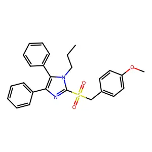 4,5-diphenyl-1-propyl-1H-imidazol-2-yl 4-methoxybenzyl sulfone structure