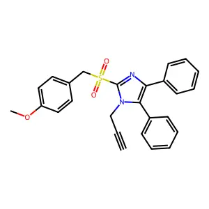 4,5-diphenyl-1-(2-propynyl)-1H-imidazol-2-yl 4-methoxybenzyl sulfone structure