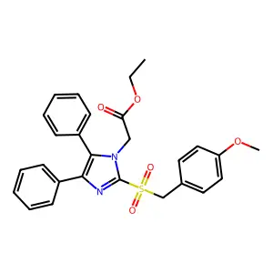 ethyl 2-{2-[(4-methoxybenzyl)sulfonyl]-4,5-diphenyl-1H-imidazol-1-yl}acetate structure