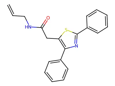 N-allyl-2-(2,4-diphenyl-1,3-thiazol-5-yl)acetamide structure