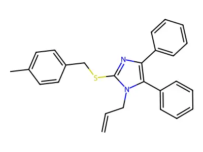 1-allyl-2-[(4-methylbenzyl)sulfanyl]-4,5-diphenyl-1H-imidazole structure