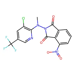 2-[[3-chloro-5-(trifluoromethyl)-2-pyridinyl](methyl)amino]-4-nitro-1H-isoindole-1,3(2H)-dione structure