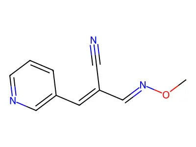 2-(Methoxyiminomethyl)-3-pyridin-3-ylprop-2-enenitrile structure