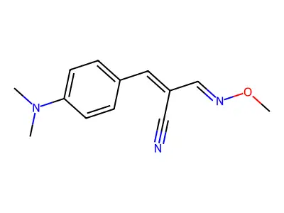 3-[4-(Dimethylamino)phenyl]-2-[(methoxyimino)methyl]prop-2-enenitrile structure