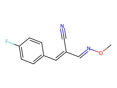 3-(4-Fluorophenyl)-2-[(methoxyimino)methyl]prop-2-enenitrile structure