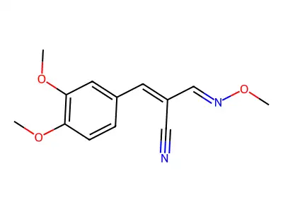 3-(3,4-Dimethoxyphenyl)-2-[(methoxyimino)methyl]prop-2-enenitrile structure