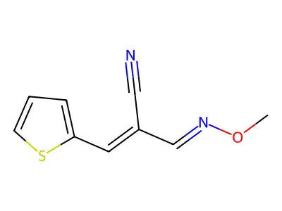 2-[(Methoxyimino)methyl]-3-(2-thienyl)acrylonitrile structure