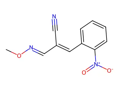 2-[(Methoxyimino)methyl]-3-(2-nitrophenyl)prop-2-enenitrile structure