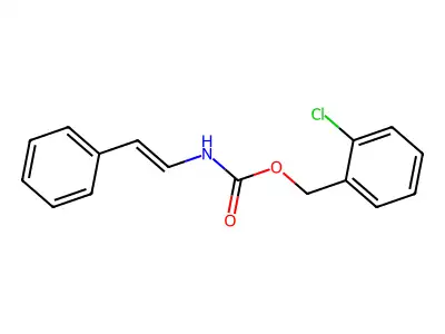 (2-chlorophenyl)methyl N-(2-phenylethenyl)carbamate structure
