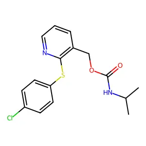 {2-[(4-chlorophenyl)sulfanyl]-3-pyridinyl}methyl N-isopropylcarbamate structure