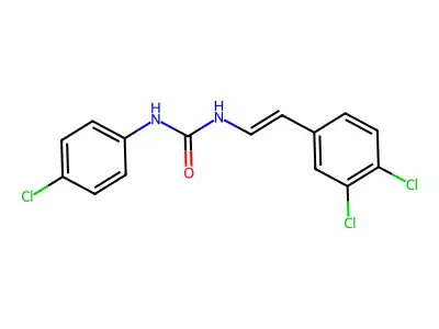 1-(4-Chlorophenyl)-3-[2-(3,4-dichlorophenyl)ethenyl]urea structure