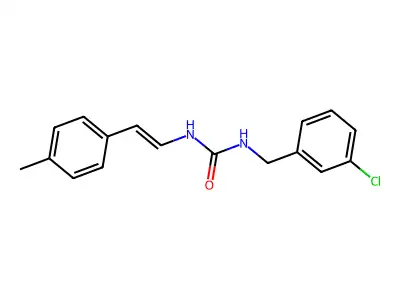 1-[(3-Chlorophenyl)methyl]-3-[2-(4-methylphenyl)ethenyl]urea structure