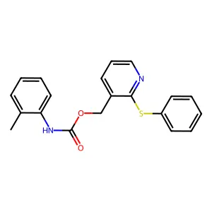 [2-(phenylsulfanyl)-3-pyridinyl]methyl N-(2-methylphenyl)carbamate structure