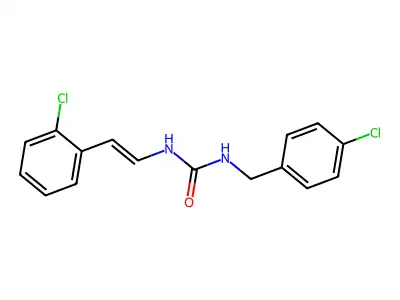 1-[2-(2-Chlorophenyl)ethenyl]-3-[(4-chlorophenyl)methyl]urea structure