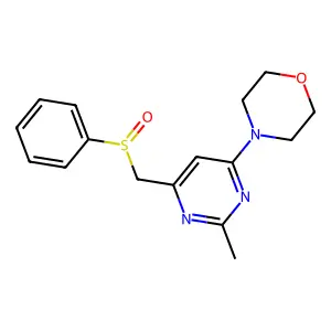 4-{2-Methyl-6-[(phenylsulfinyl)methyl]-4-pyrimidinyl}morpholine structure
