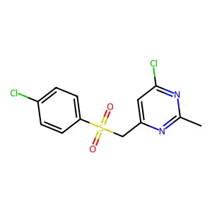 (6-Chloro-2-methyl-4-pyrimidinyl)methyl 4-chlorophenyl sulfone structure