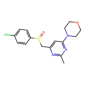 4-(6-{[(4-Chlorophenyl)sulfinyl]methyl}-2-methyl-4-pyrimidinyl)morpholine structure