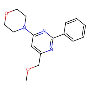 4-[6-(Methoxymethyl)-2-phenylpyrimidin-4-yl]morpholine structure