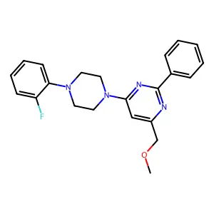 4-[4-(2-Fluorophenyl)piperazin-1-yl]-6-(methoxymethyl)-2-phenylpyrimidine structure