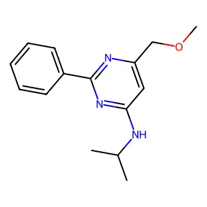 N-isopropyl-6-(methoxymethyl)-2-phenyl-4-pyrimidinamine structure